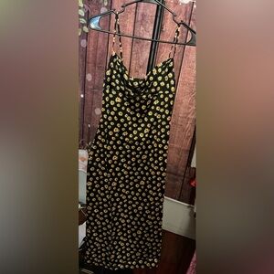 WeWoreWhat Black and Yellow Floral Dress